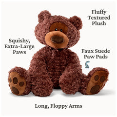 Soft plush fabric of the Philbin teddy delivers lasting snuggles.