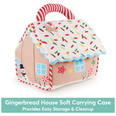 GUND plush baker bear with striped apron; ideal companion for cuddles.