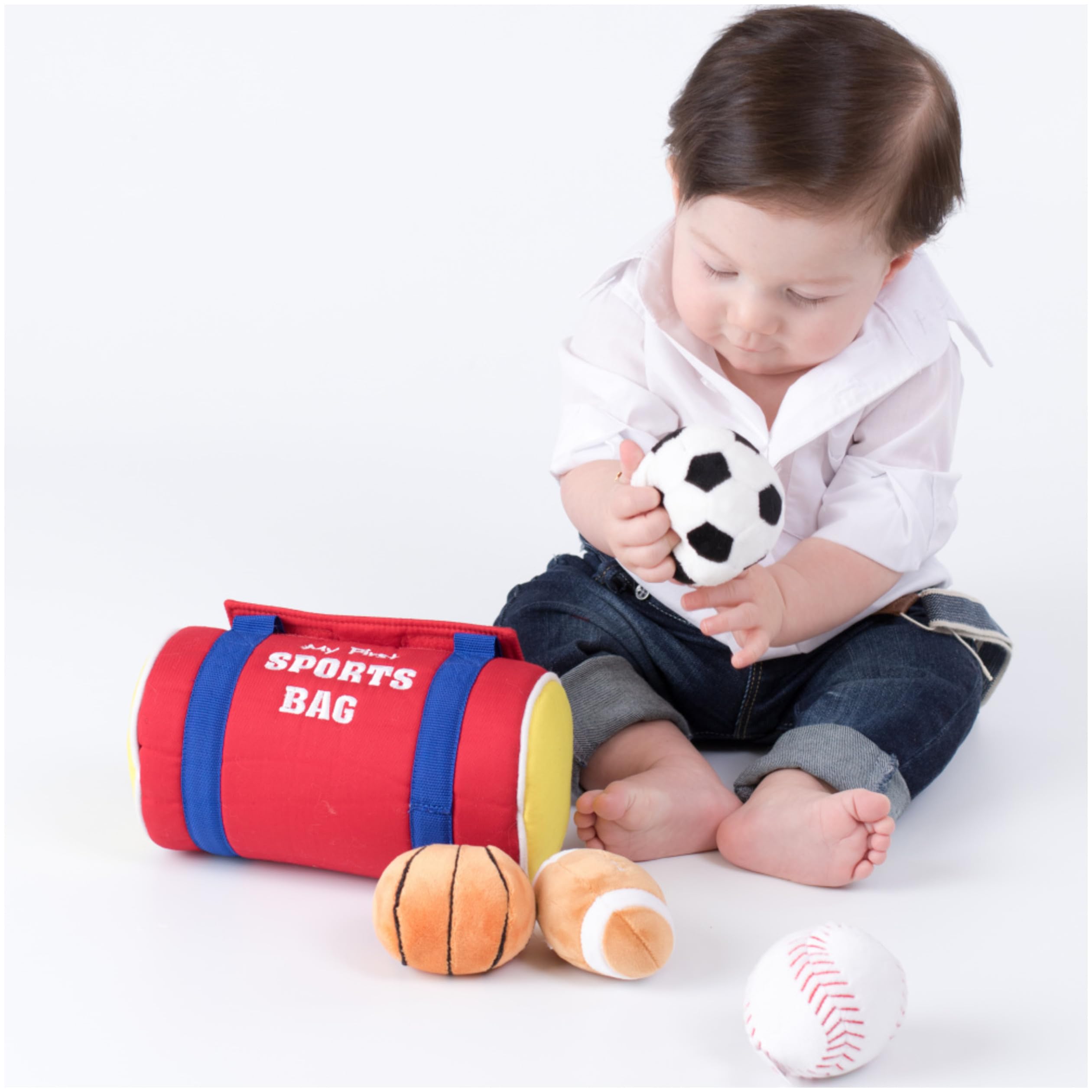 GUND plush baseball sound toy provides gentle echoes during play