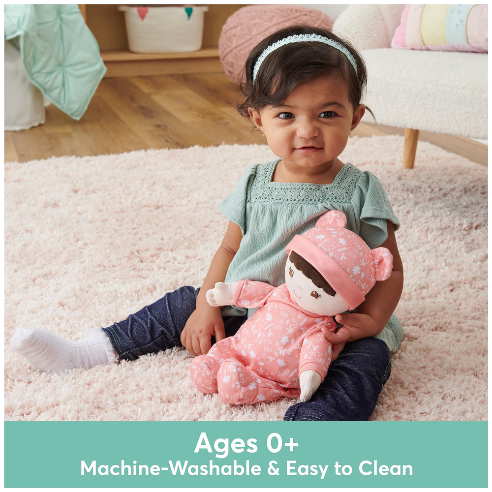 GUND Poppy doll onesie pattern highlighted with floral print for play