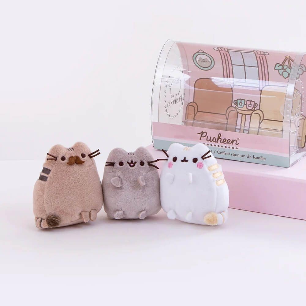 GUND Pusheen dad plush, soft and huggable for playful display and cuddling