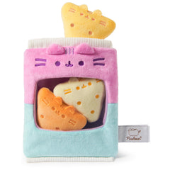 GUND Pusheen Gamer Chips clear window reveals removable mini plush chips.
