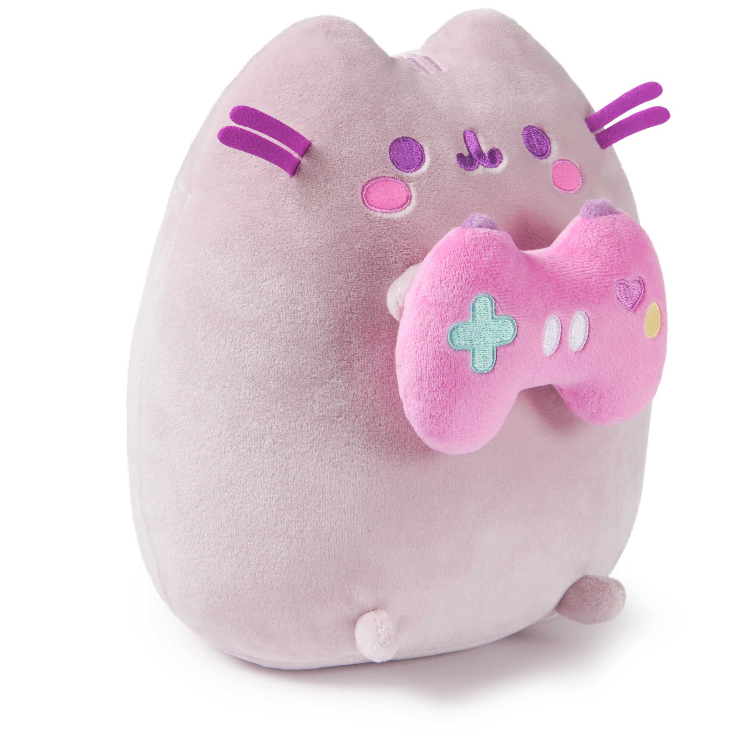 GUND Pusheen with a soft body in purplish gray fur for comforting hugs