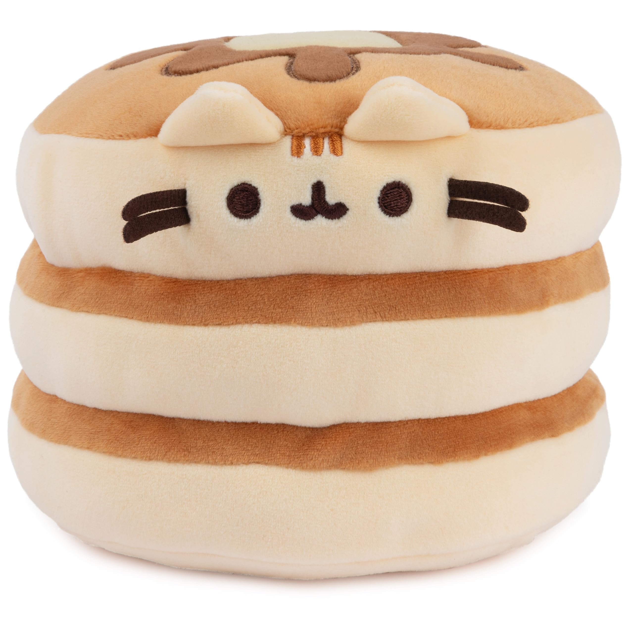 GUND Pusheen Pancake Squisheen plush, 6-inch, cuddly breakfast-themed toy for fans.
