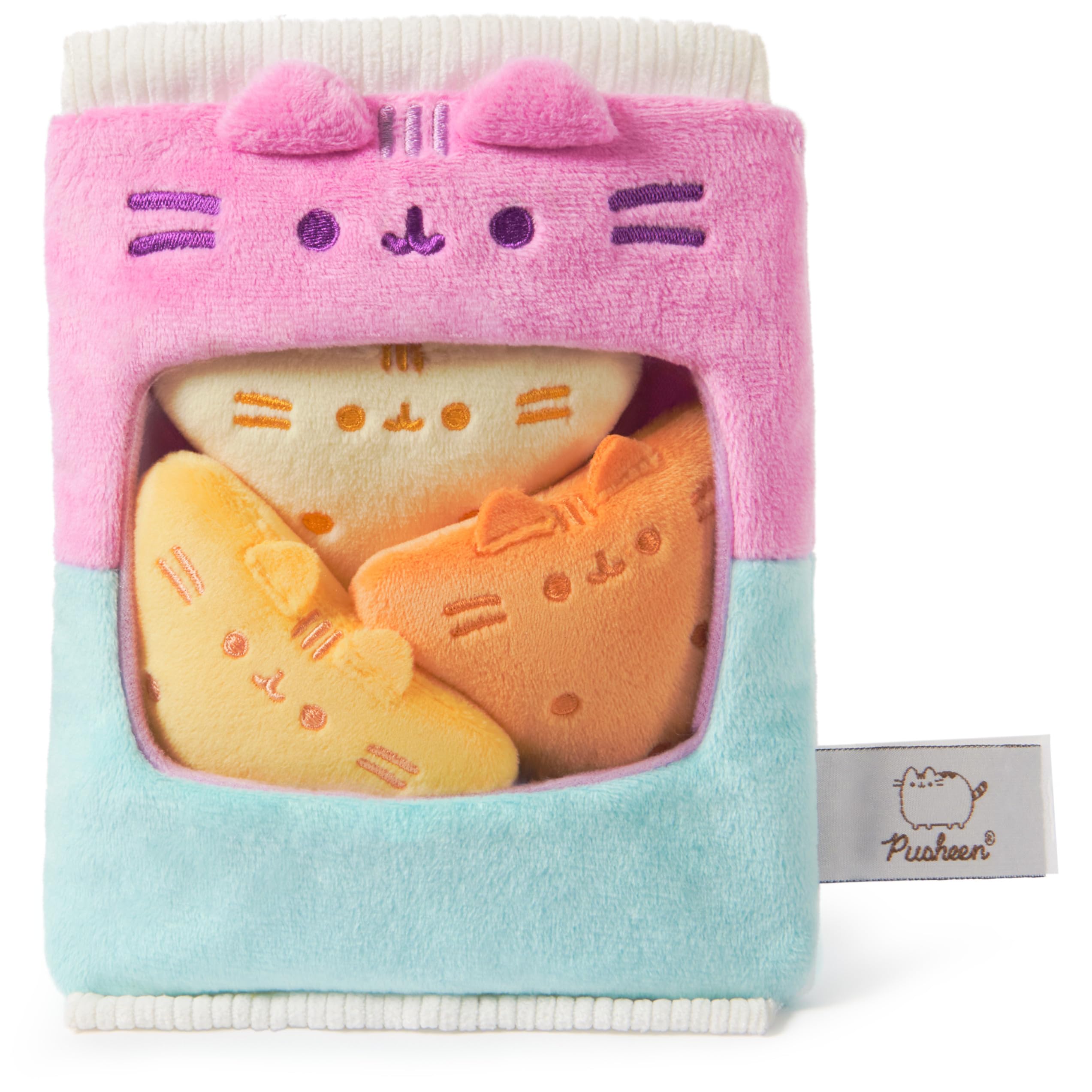 GUND Pusheen gamer chips plush is surface-washable for easy cleaning.