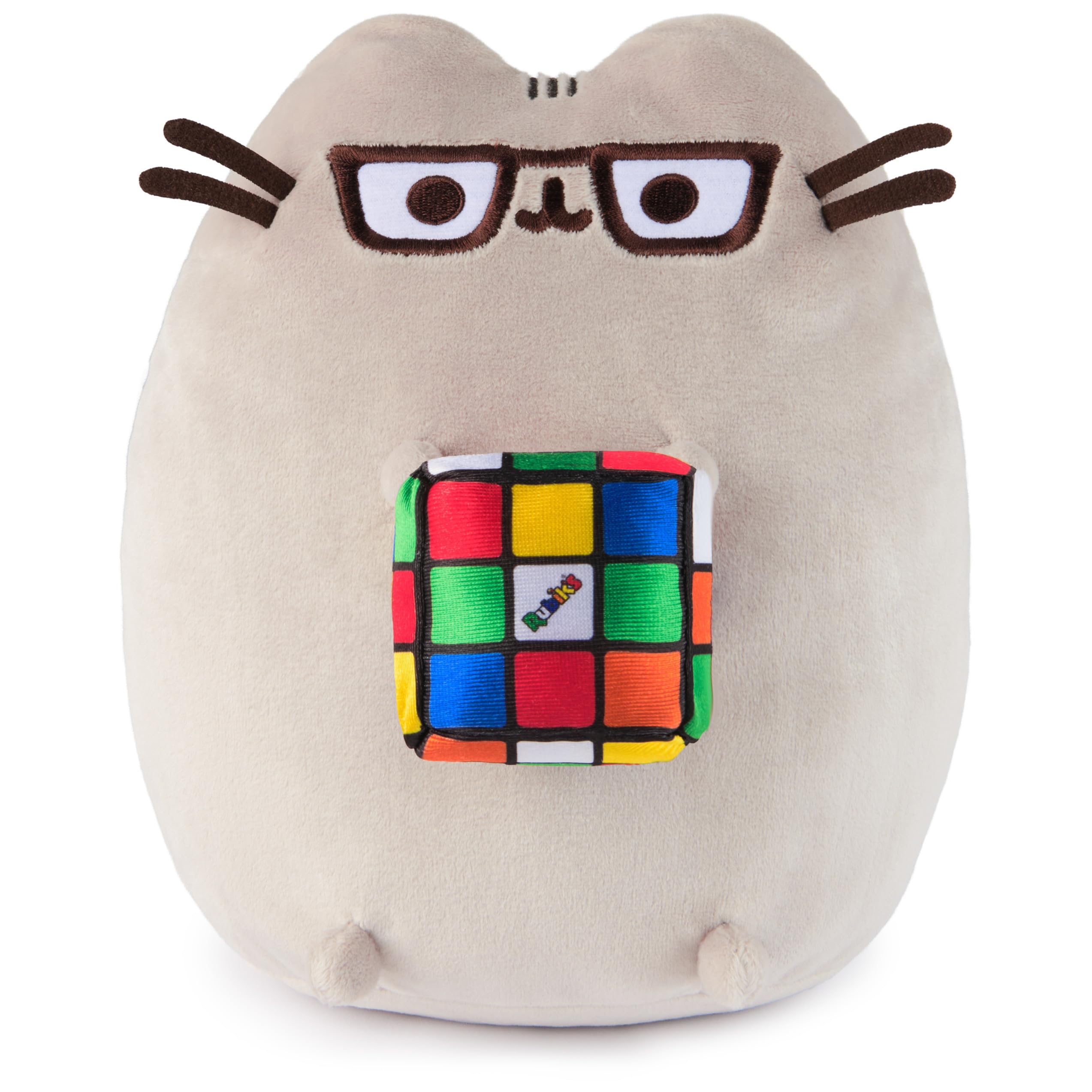 GUND Pusheen 9.5-inch plush with Rubik's Cube for desk display and gifting