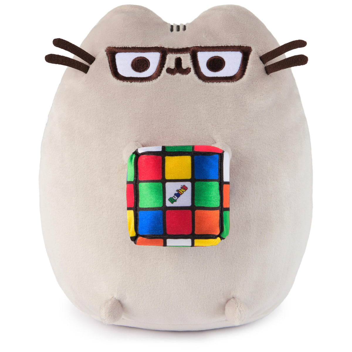 GUND Pusheen 9.5-inch plush with Rubik's Cube for desk display and gifting