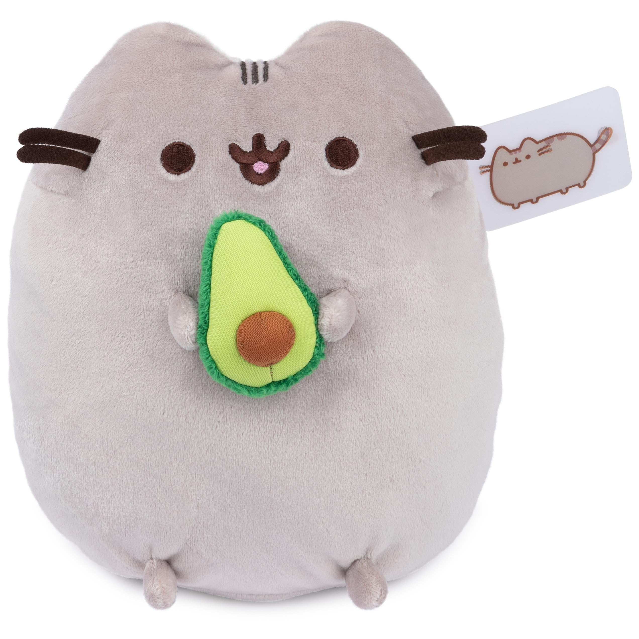 GUND Pusheen Snackable avocado plush 9.5-inch, ultra-soft and easy to clean for cuddles.
