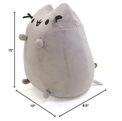 GUND Pusheen Squisheen plush close-up showing signature smile for display and gifting.