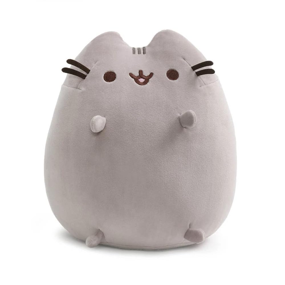GUND Pusheen Squisheen plush in an 11-inch sitting pose, ideal for cuddles.