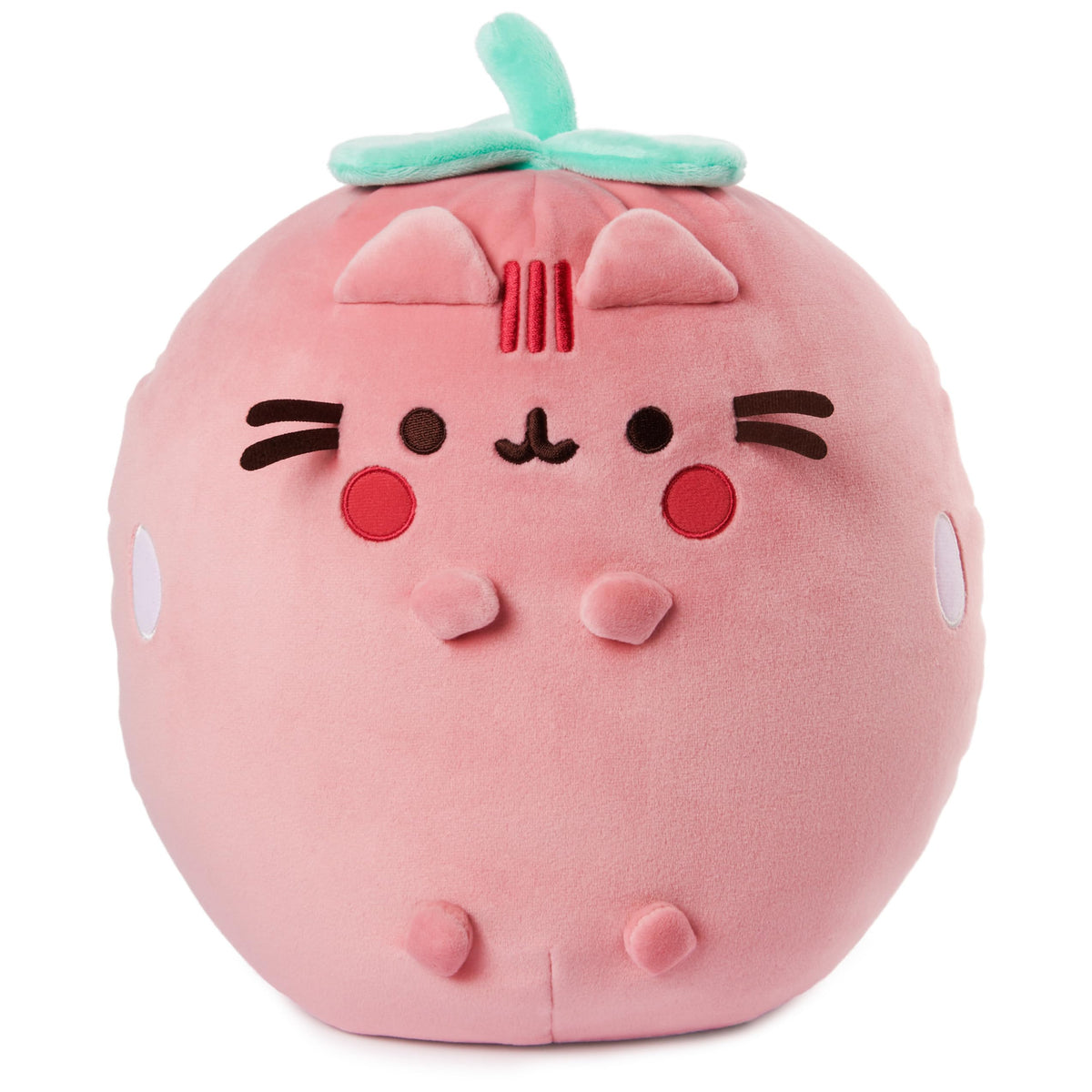GUND Pusheen strawberry scented squishheen 11 plush, perfect as a cuddle-worthy desk buddy.