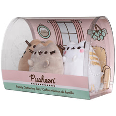 Three-inch Pusheen plush trio with surface-washable fabric for easy cleaning