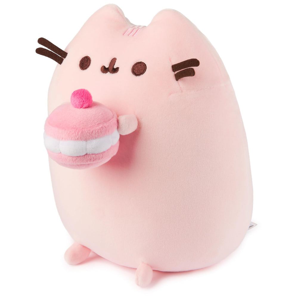GUND Pusheen whiskers and embroidery enhance its collectible display appeal.