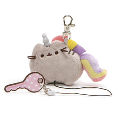 GUND Pusheenicorn key holder with retractable cord keeps keys close and cute