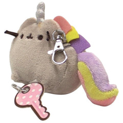 Soft plush finish of GUND Pusheenicorn key holder for everyday use