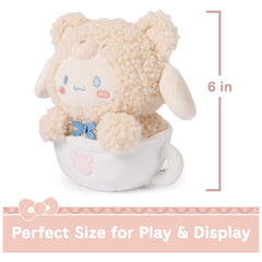 GUND Cinnamoroll blue bowtie plush adding cafe charm