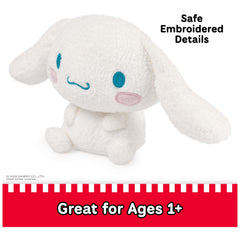 GUND Sanrio Cinnamoroll surface-washable care for easy cleaning.