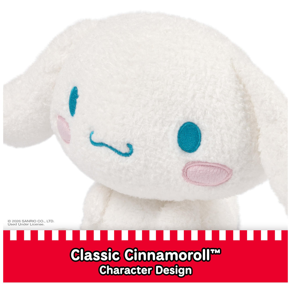 GUND Sanrio Cinnamoroll upright sitting pose for display.