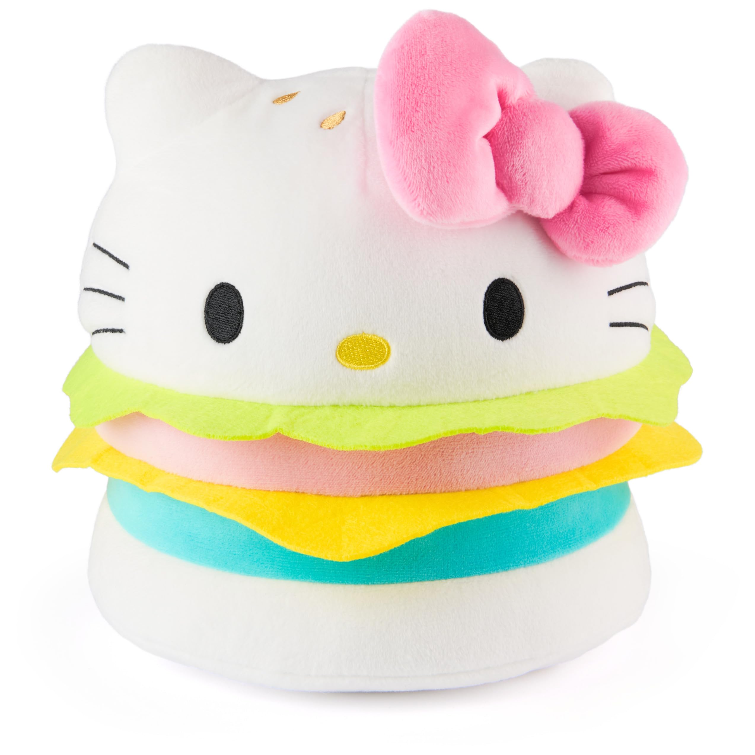 GUND Hello Kitty Hamburger Plush ready for cozy hugs and display