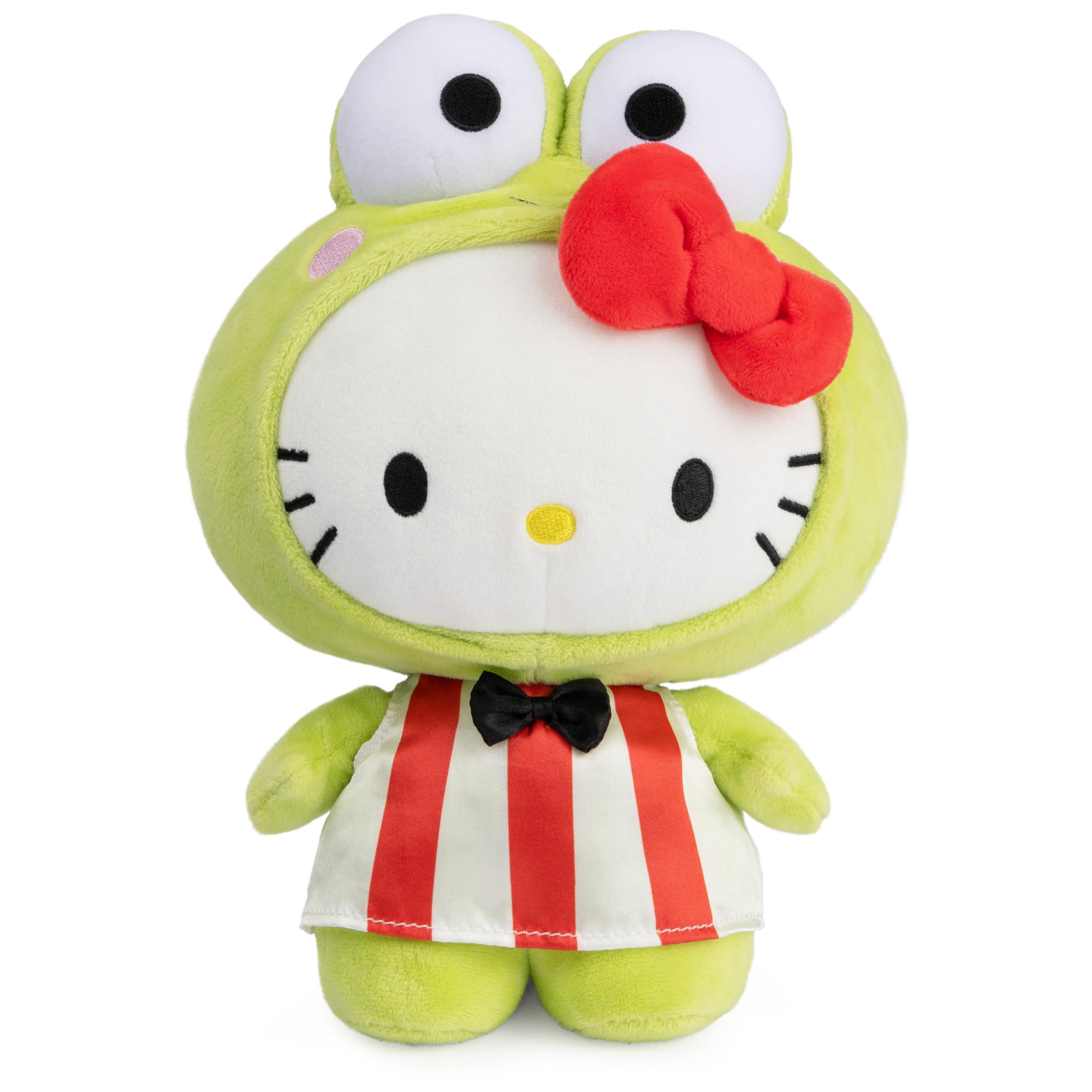 GUND Sanrio Hello Kitty Keroppi plush, 9.5-inch green, cuddly display and play