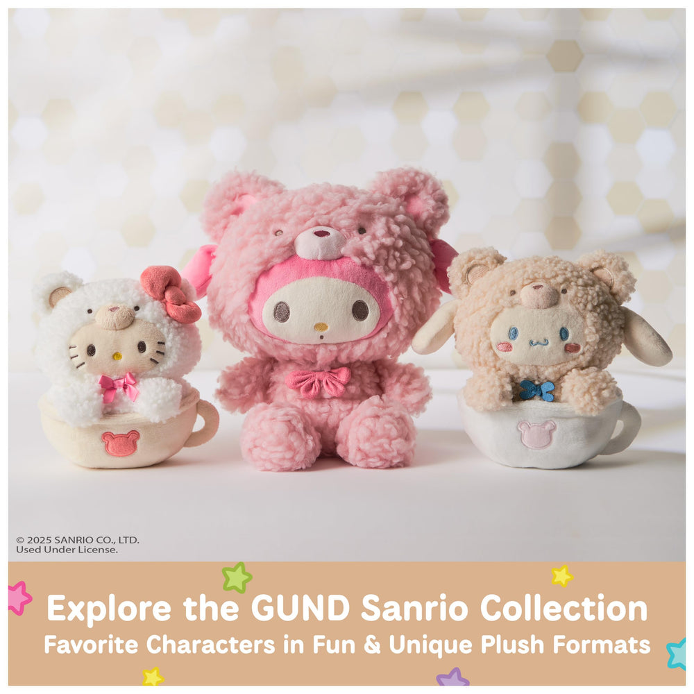 GUND Sanrio plush ships in protective poly bag, ready for gifting or storage.