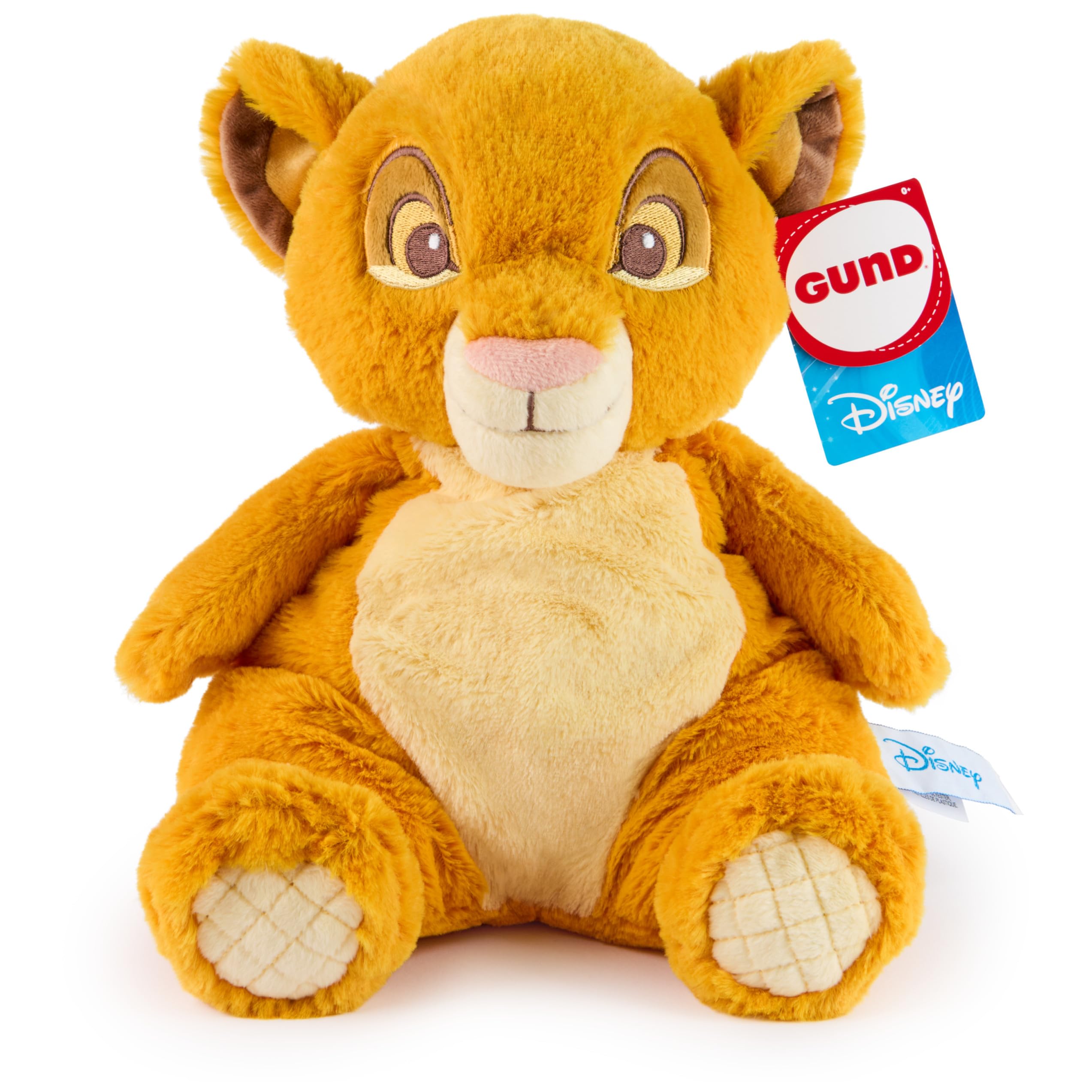 GUND Simba Oh So Snuggly Plush 12.5-inch full view showcases cuddly, huggable charm