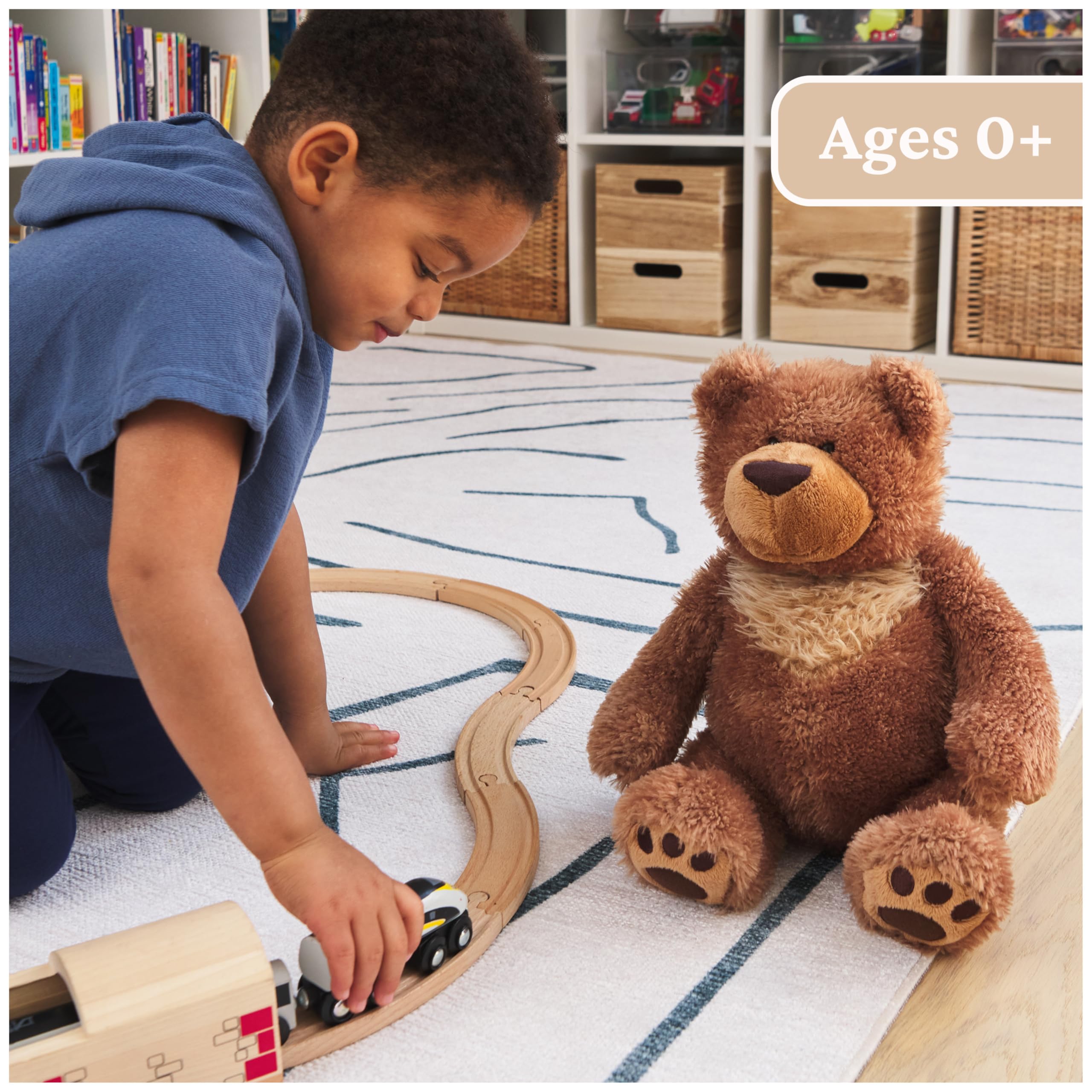 GUND Slumbers soft brown fur provides a cozy touch for cuddling and bedtime rituals