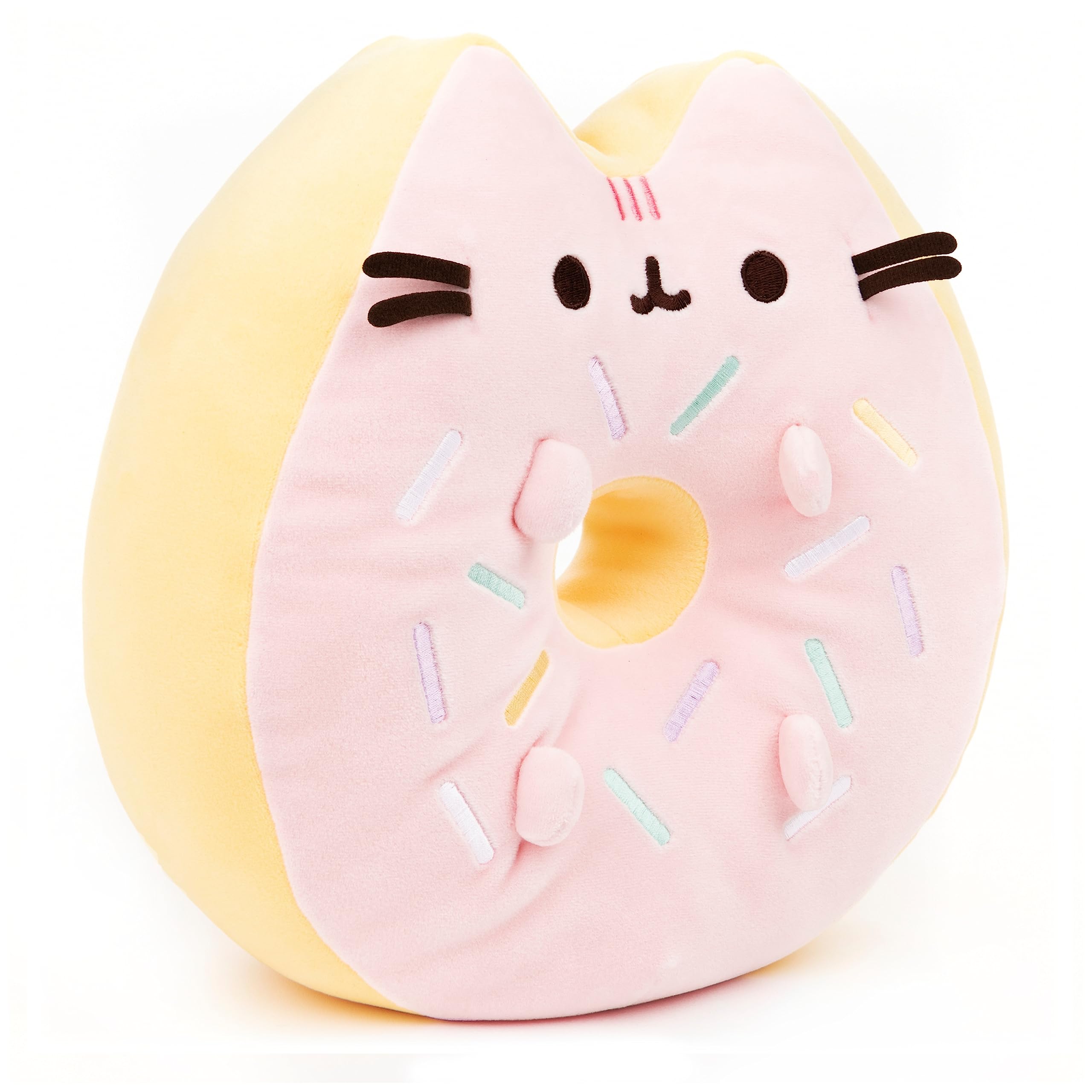 GUND Sprinkle Donut Pusheen plush embroidery detail captures iconic expression and quality