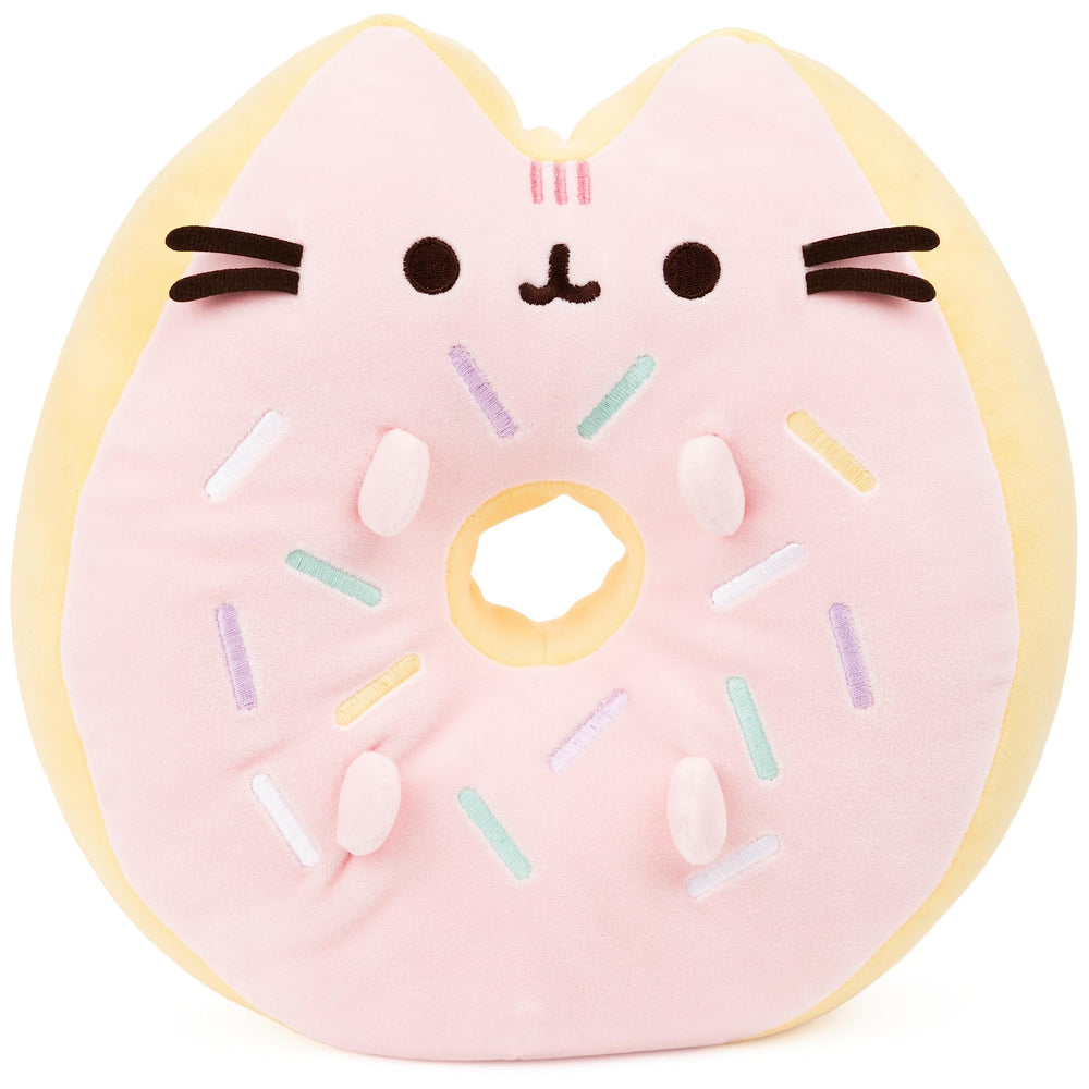 GUND Sprinkle Donut Pusheen plush front view shows soft cuddly design for cozy play
