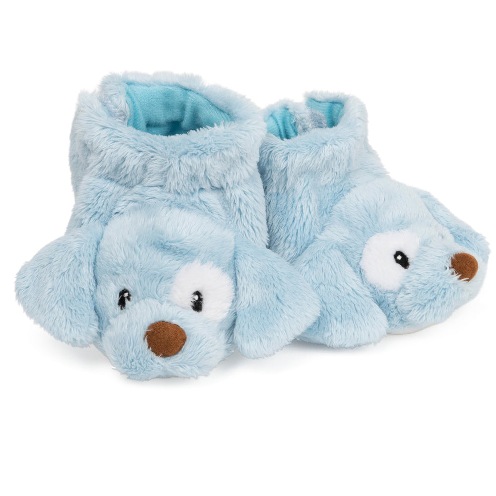 GUND Spunky Puppy rattle booties closeup with soft Velcro and gentle rattle.