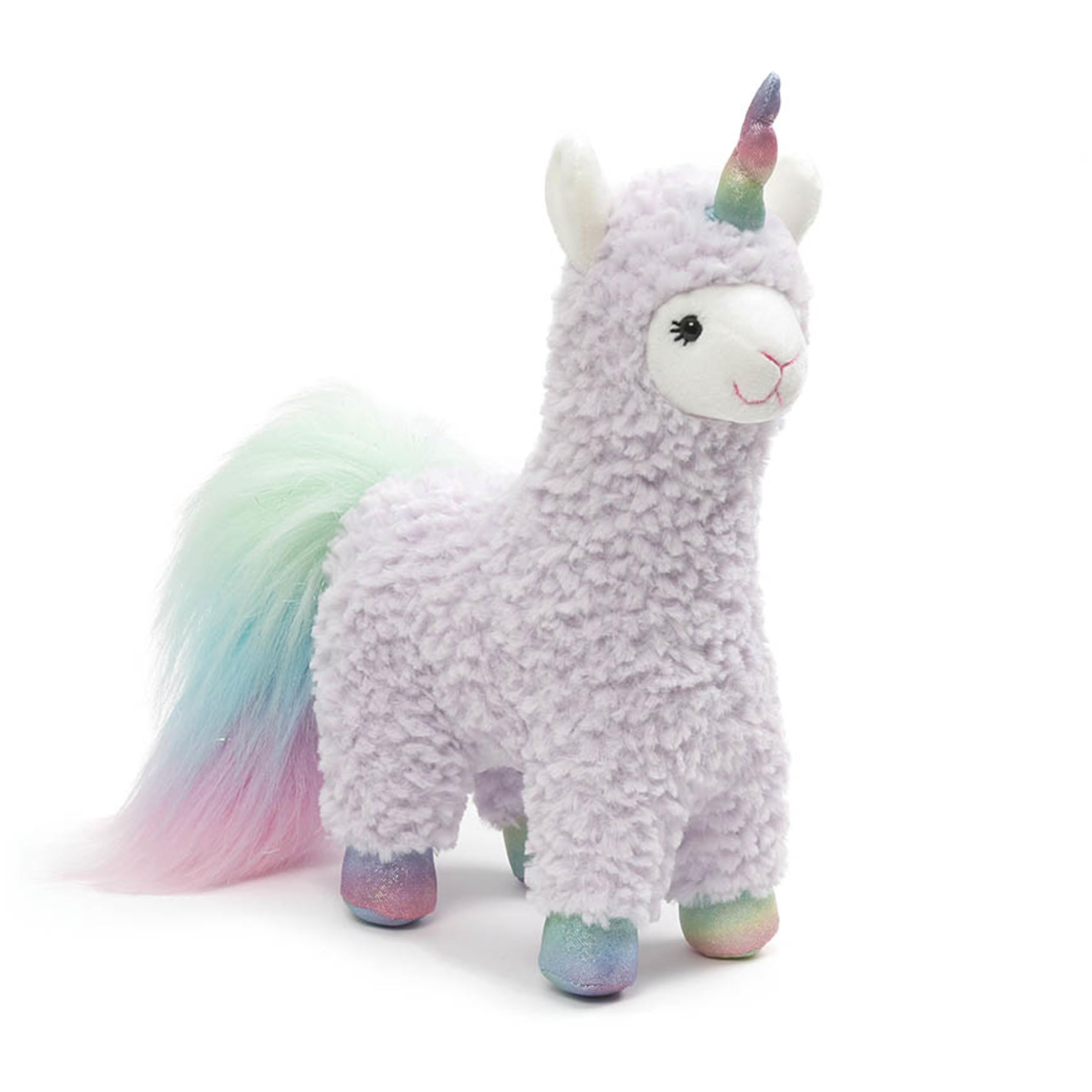 GUND Sugar Plum Llamacorn plush with soft pastel fur for cozy cuddles