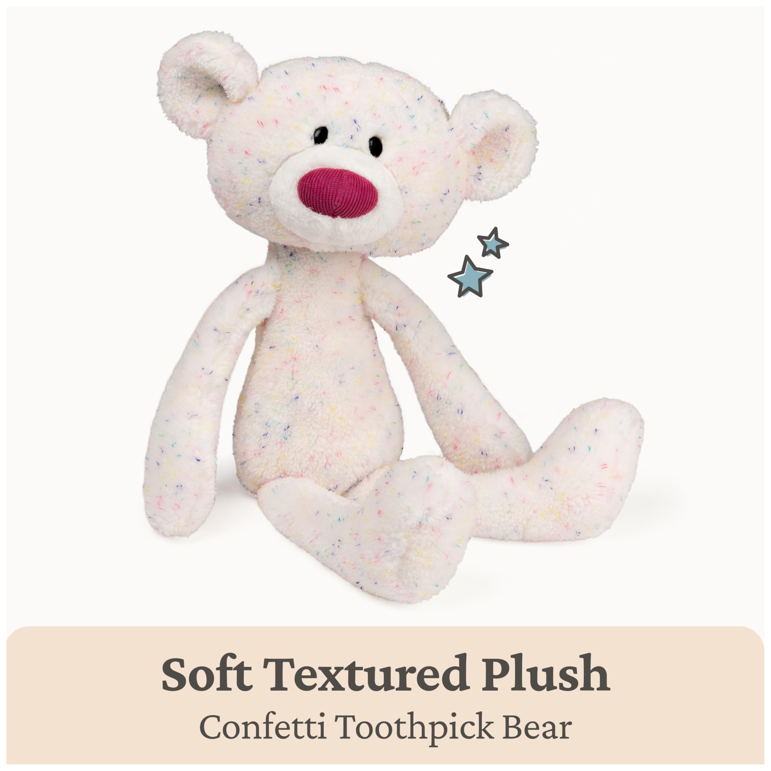 GUND Toothpick Confetti soft premium fur for cozy hugs