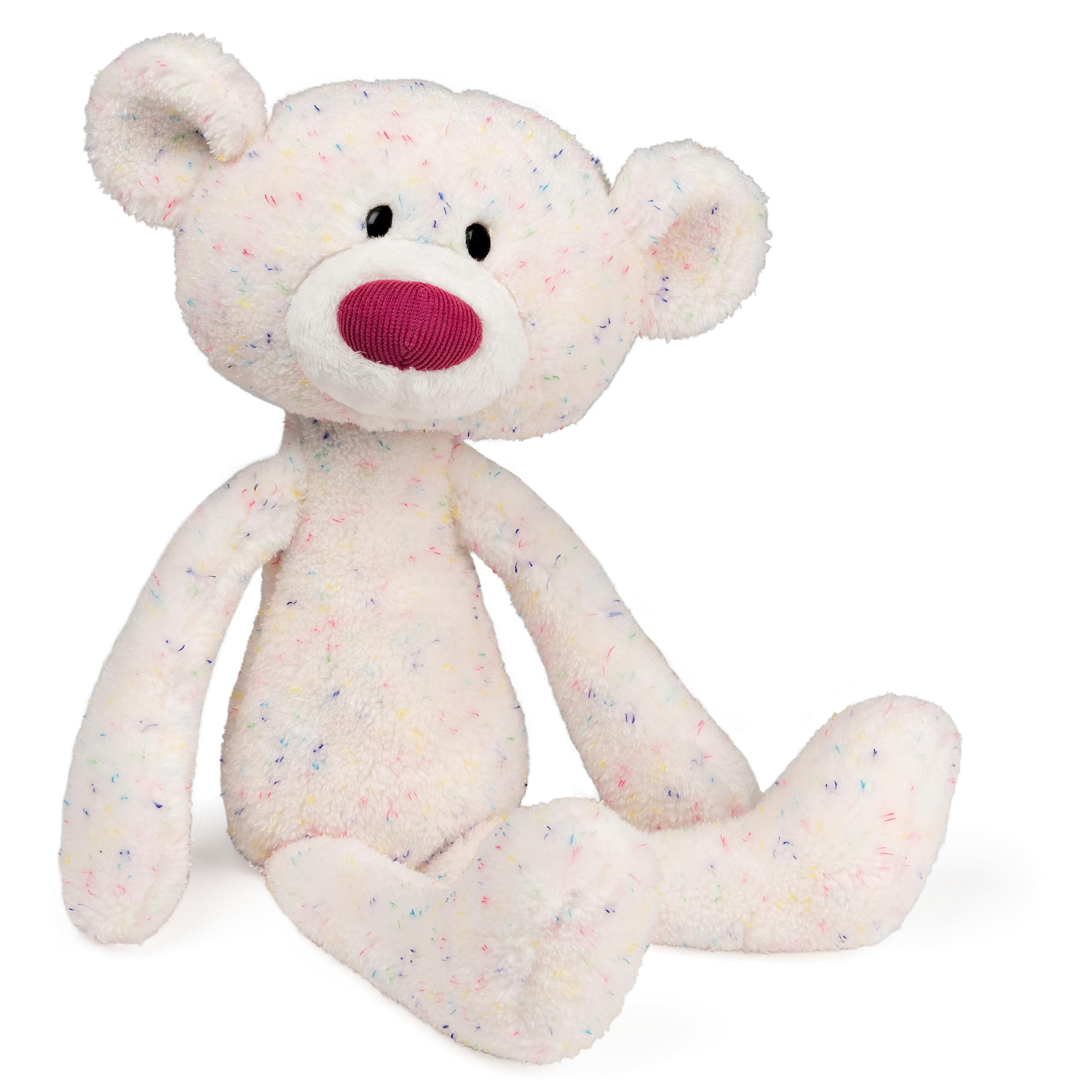 GUND Toothpick Confetti teddy bear, 15 inches, rainbow spots for cuddly play