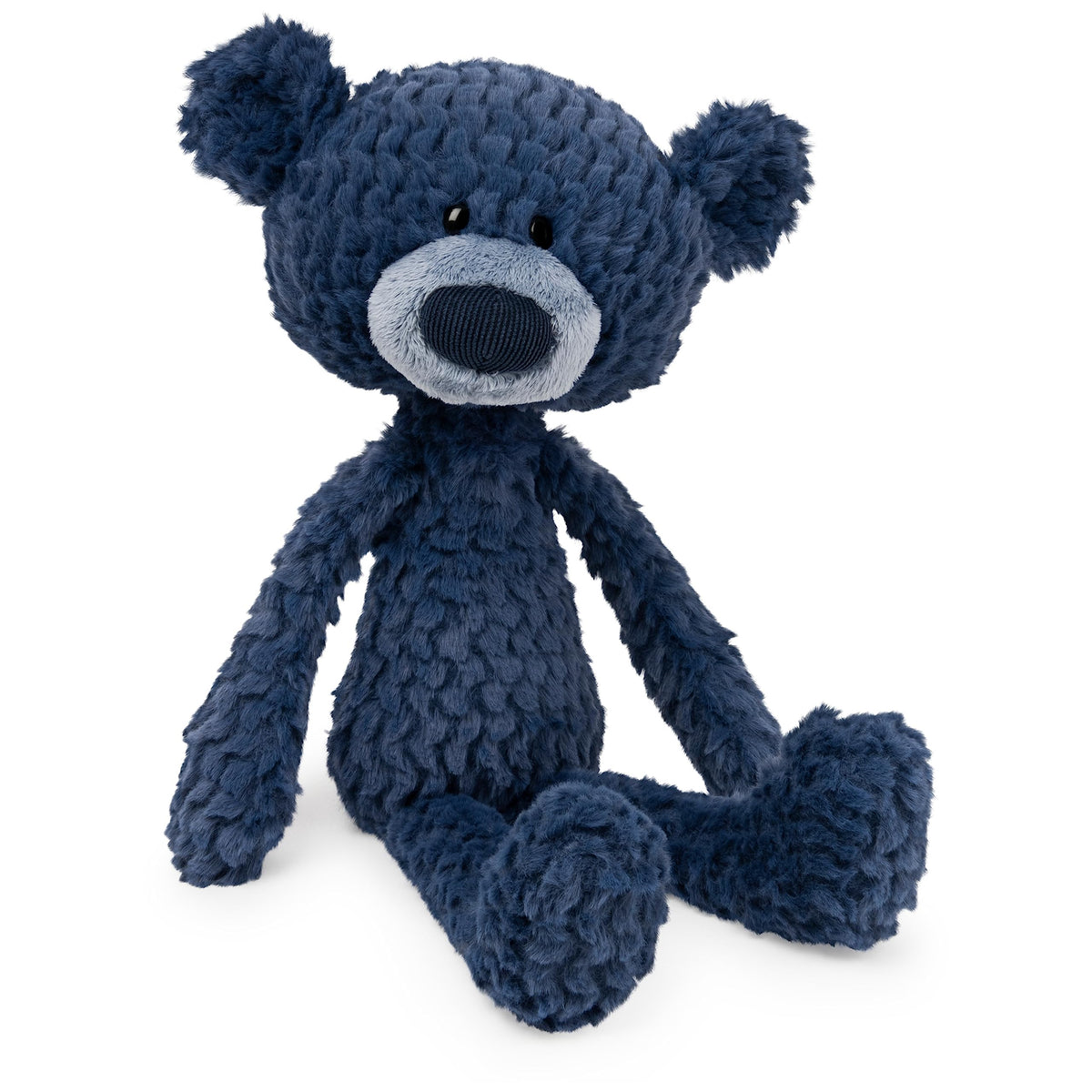 GUND Toothpick Ripple teddy bear full navy view for on-the-go cuddles.