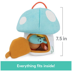 GUND squirrel plush squeaker stimulates tactile exploration with soft texture.
