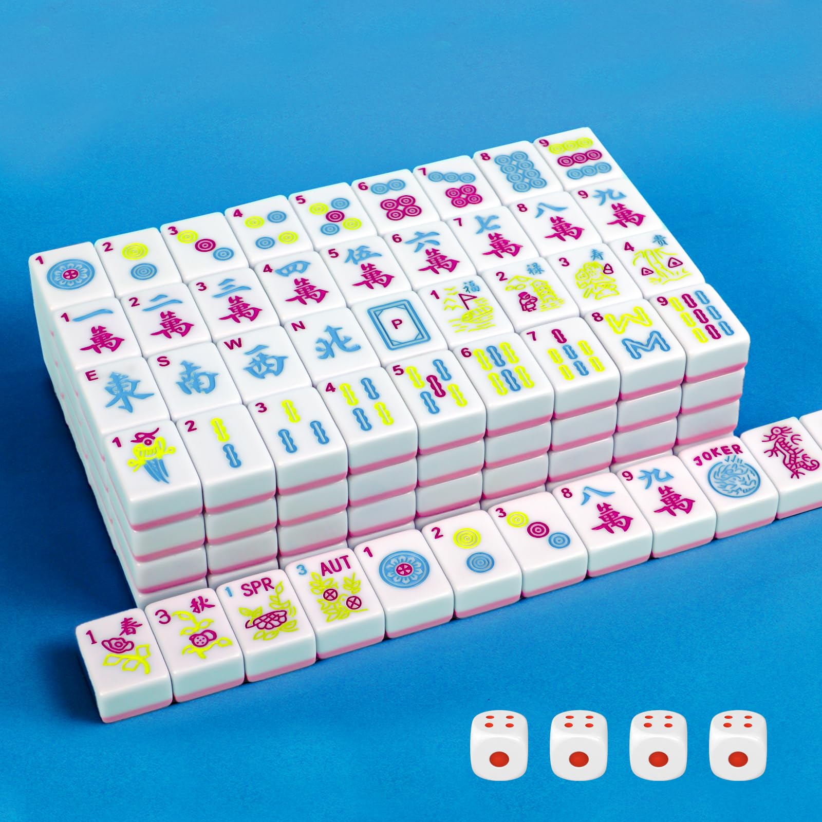 GUNEDD American Mahjong tiles 166-piece set for complete gameplay and easy setup.
