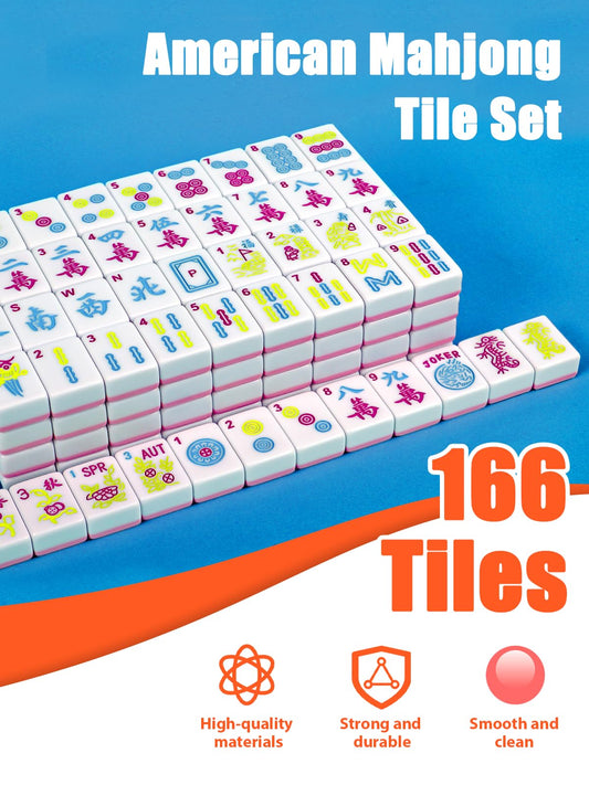GUNEDD Mahjong set includes 4 dice for quick draws and varied play.