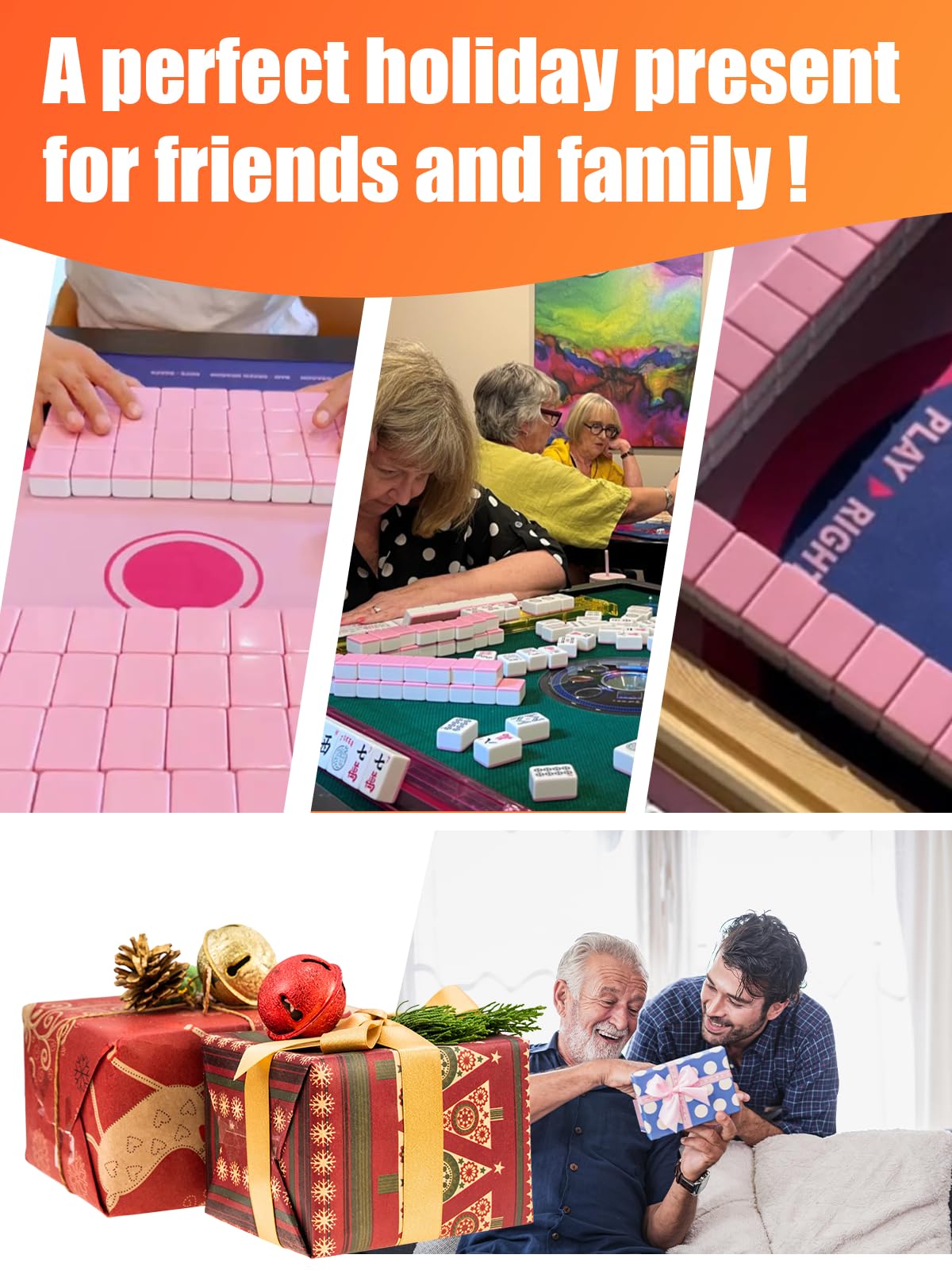 GUNEDD pink themed mahjong tiles ideal for stylish game nights.