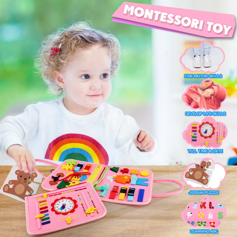 Guolely Busy Board alphabet area encourages early letter recognition through play
