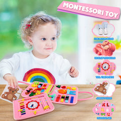 Guolely Busy Board alphabet area encourages early letter recognition through play
