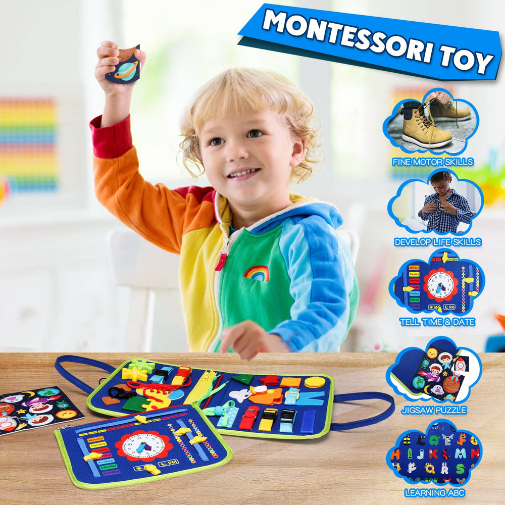 Guolely Busy Board belt buckles game builds hand-eye coordination for little explorers.