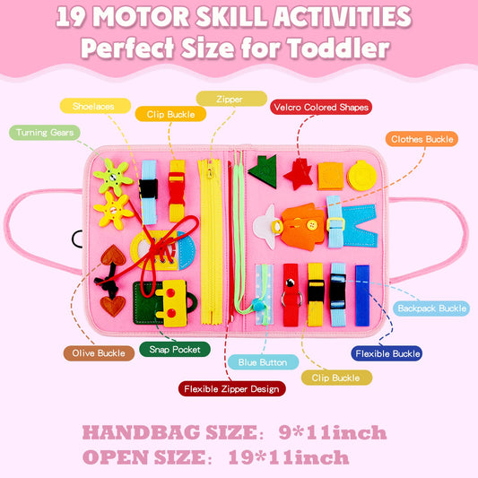 Guolely Busy Board shoelace tying promotes dressing skills for toddlers