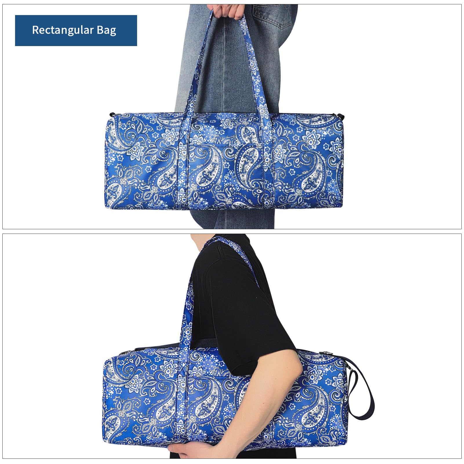 GUSTARIA blue bag extended zipper allows easy tile retrieval on the go.