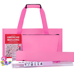 GUSTARIA pink bag for American Mahjong offers portable storage for travel and gatherings.