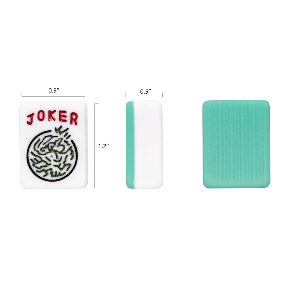 GUSTARIA mahjong racks and pushers in four colors help organize tiles during play.