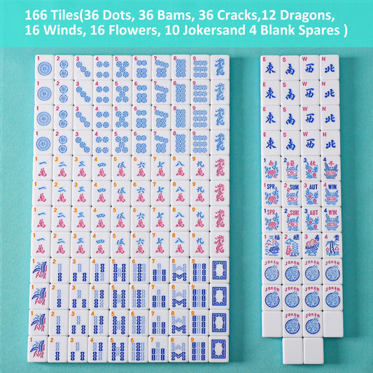 GUSTARIA Mahjong tiles close-up showing engraved letters and numerals for easy identification