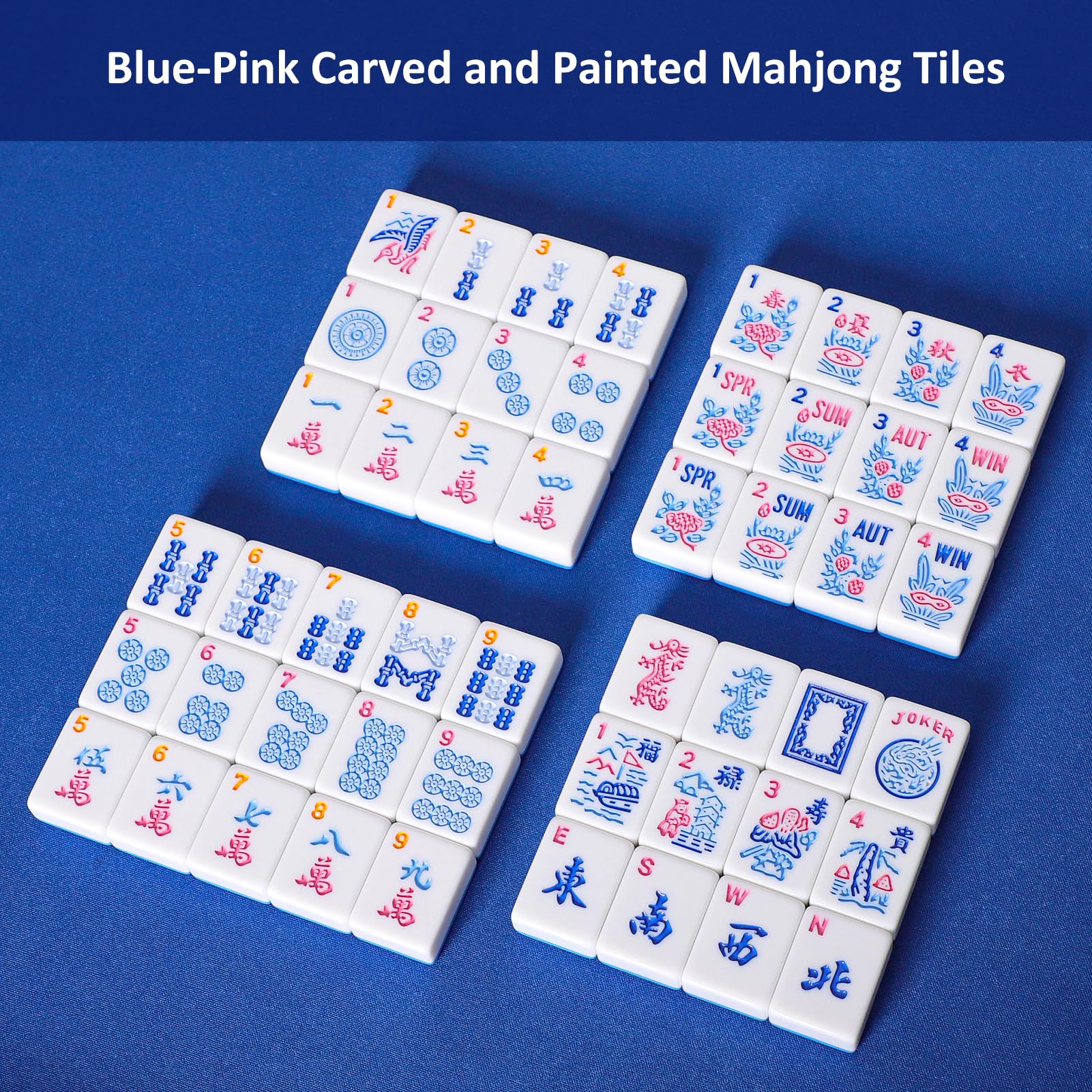Flowers tiles with decorative color contrast for visual appeal