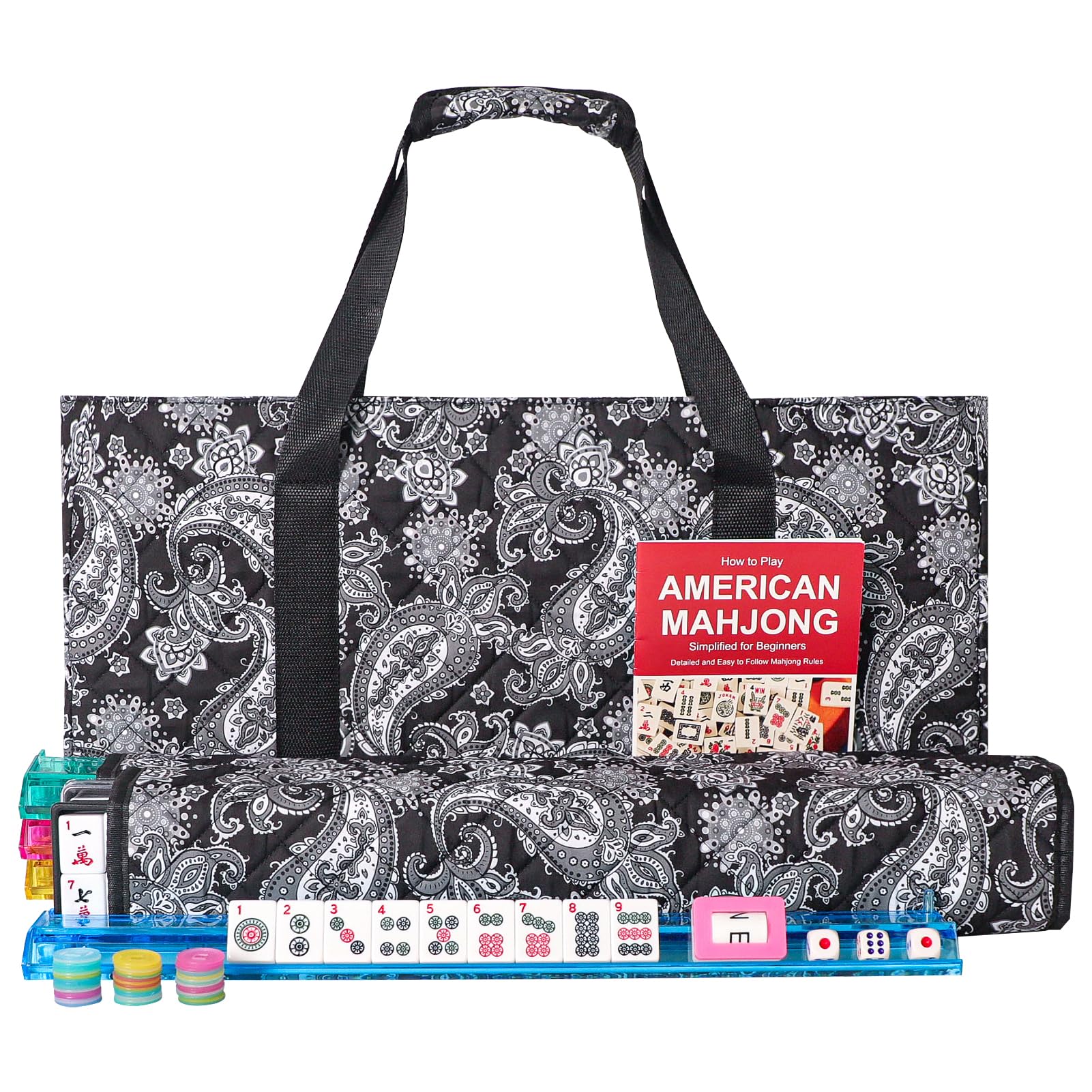 GUSTARIA American Mahjong tiles, 166-piece set with durable, scratch-resistant melamine.