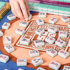 Durable melamine construction of GUSTARIA tiles for long-lasting use.