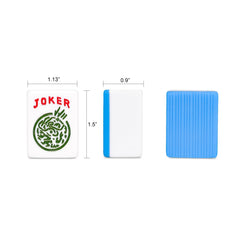 GUSTARIA blue carrying bag provides portable storage for the mahjong set.